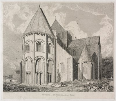 Church of St. Nicholas, at Caen by John Sell Cotman