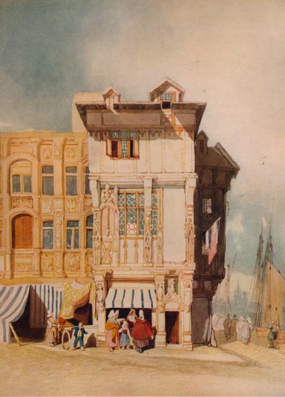 Old Houses, with Figures by John Sell Cotman