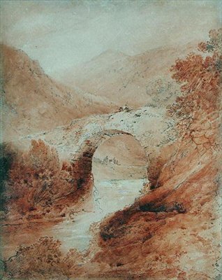 Pontaber, Glasllyn, North Wales by John Sell Cotman