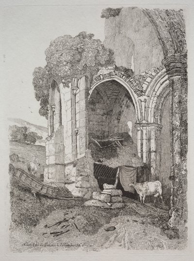 Rievaulx Abbey, Yorkshire by John Sell Cotman