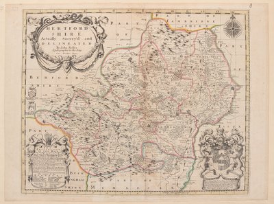 Map of Hertfordshire by John Seller