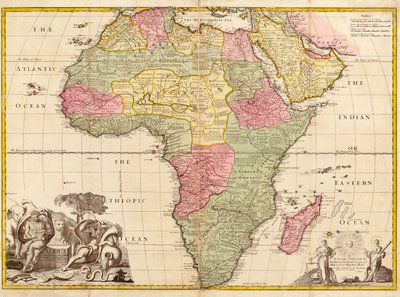 Africa, from Modern Geography, c.1725 by John Senex