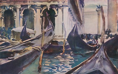 Gondolas by the Piazzetta by John Singer Sargent