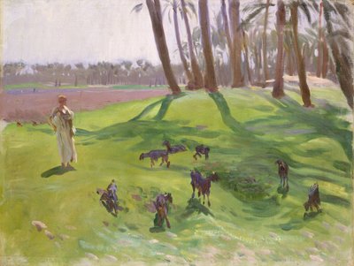 Landscape with Goatherd by John Singer Sargent
