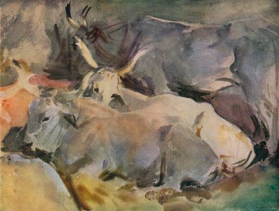 Oxen at Siena, c1910 by John Singer Sargent