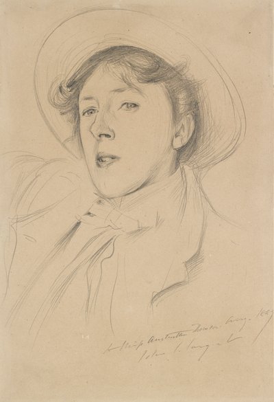 Portrait of Vernon Lee by John Singer Sargent