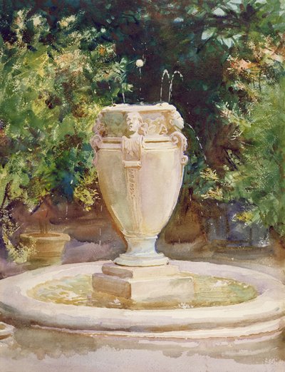 Vase Fountain, Pocantico by John Singer Sargent