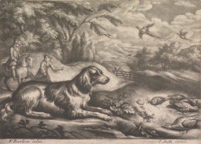 Hunting Dog and Pheasants by John Smith