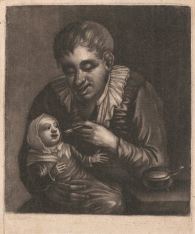 Man Feeding Child by John Smith