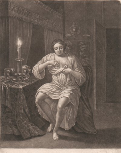 Woman Undressing by John Smith