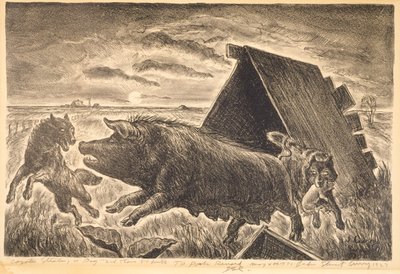 Coyotes Stealing a Pig by John Steuart Curry