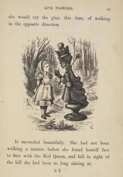 Alice facing the Red Queen by John Tenniel