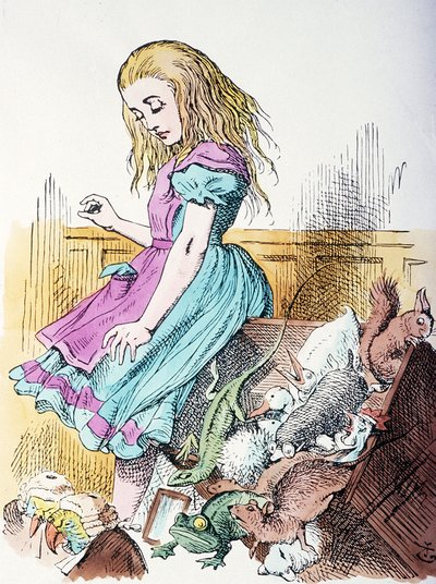 Alice Surrounded by Animals by John Tenniel