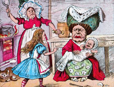 Alice, the Duchess, and the Baby by John Tenniel