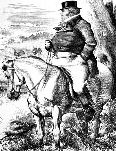 John Bull Watching Autumn Manoeuvres by John Tenniel