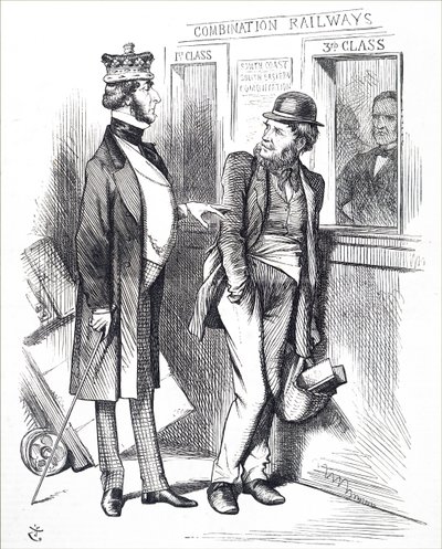 The rising rail fares by John Tenniel