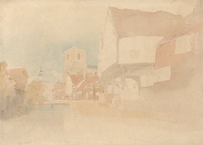 A View of Waltham Abbey, Herts, Essex by John Thirtle