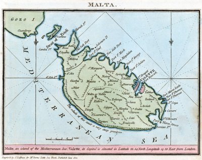 Chart of Malta by John Thomas Serres