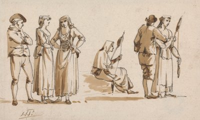 Italian Peasants by John Thomas Serres