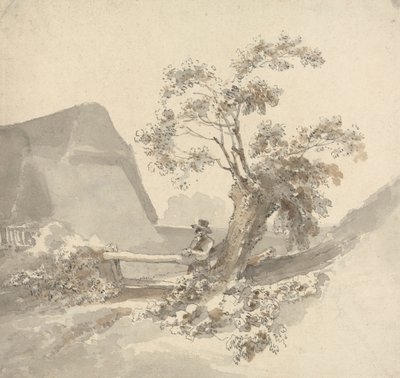 Man Beside a Stile by John Thomas Smith