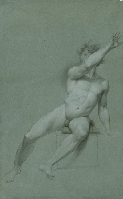 Sketch of a male nude - life study by John Trumbull