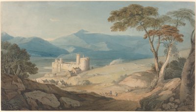 Harlech Castle and Snowdon by John Varley