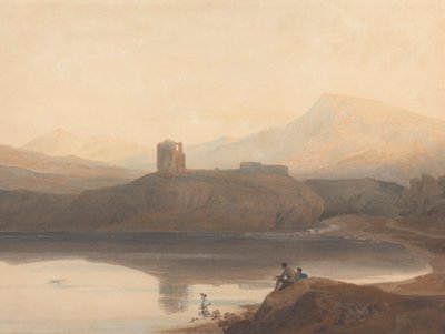 Llanberis Lake, with Castle Dolbadern by John Varley