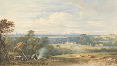 London from the South West by John Varley