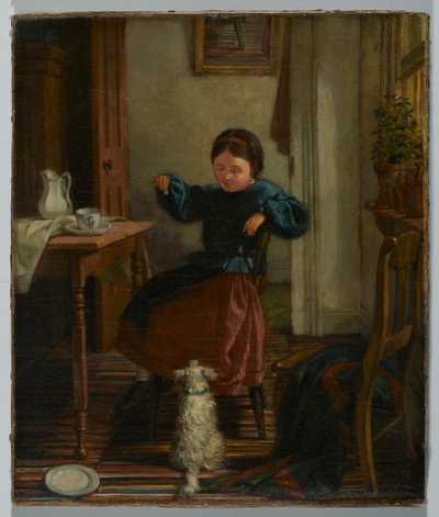 Girl and Dog by John Whittaker