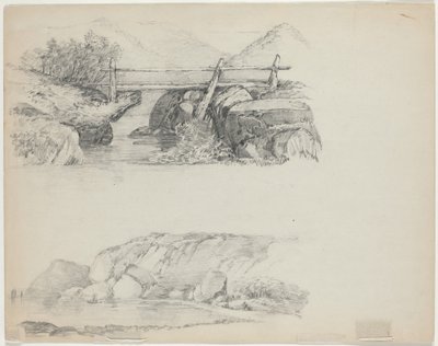 Bridge over Rocky Stream by John William Casilear
