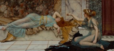 Mischief and Repose by John William Godward