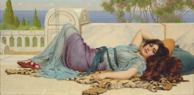 Mischief and Repose by John William Godward