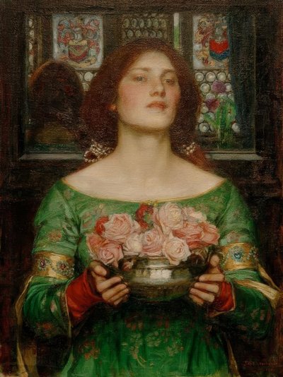 Gather Ye Rosebuds While Ye May by John William Waterhouse
