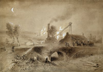 Pithead and Railway by John Wilson (after) Carmichael