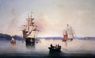 Saltash Creek- Near Plymouth by John Wilson Carmichael