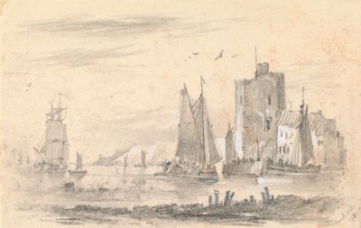 Harbor Scene by John Wilson Ewbank