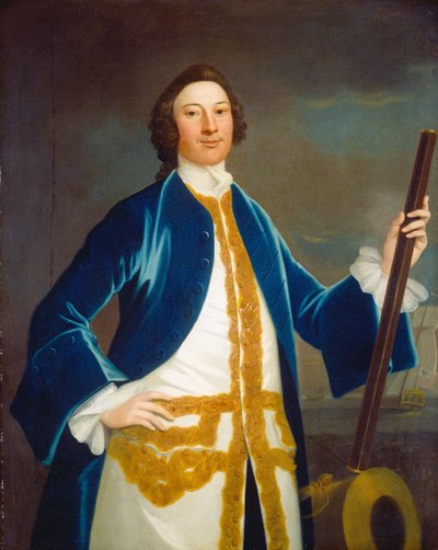 Unidentified British Navy Officer, c. 1745 by John Wollaston