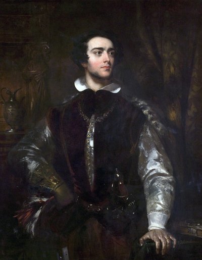 A Gentleman in an Elizabethan Costume, c.1850 by John Wood