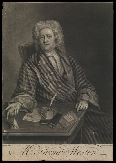 Thomas Weston, c.1725 by John the younger Faber