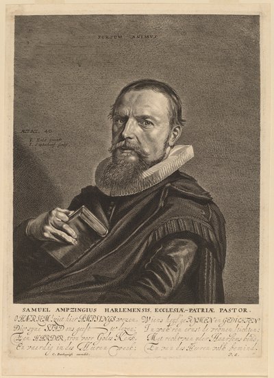 Samuel Ampzing by Jonas Suyderhoff after Frans Hals