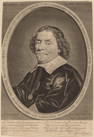 Daniel Heinsius by Jonas Suyderhoff after Jacob Fransz van der Merck