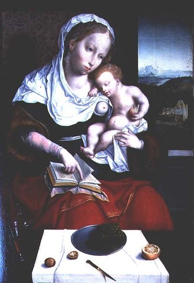 Madonna and Child by Joos van (school of) Cleve