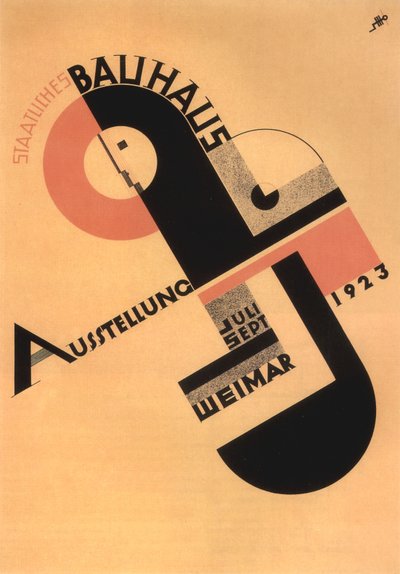 The Bauhaus Exhibition Advertising in Weimar by Joost Schmidt
