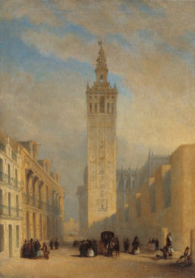 The Giralda Seen from Calle Placentines by José Domínguez Bécquer