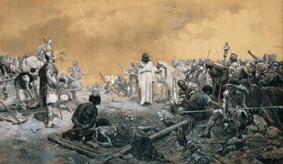 The Arrival at Calvary by José Echenagusia Errazquin