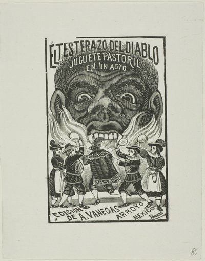 The Devil Butts With His Head by José Guadalupe Posada