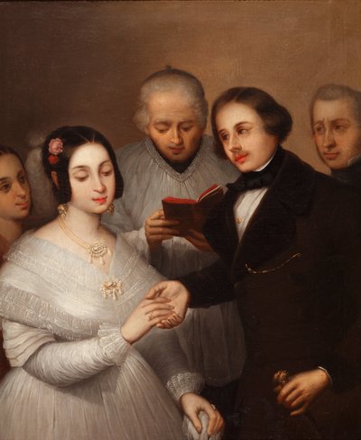 A Wedding in 1830 by José Gutiérrez de la Vega