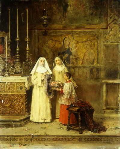 Celebrating Santa Maria della Rosa by Jose Benlliure y Gil