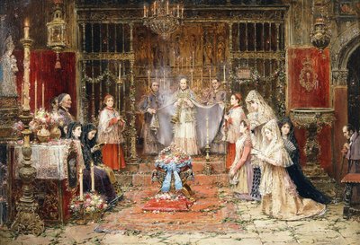 Celebrating Santa Maria della Rosa by Jose Benlliure y Gil