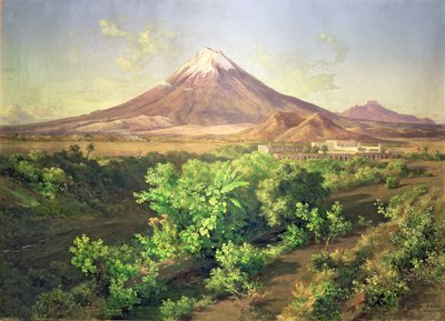 A Small Volcano in Mexican Countryside by José María Velasco
